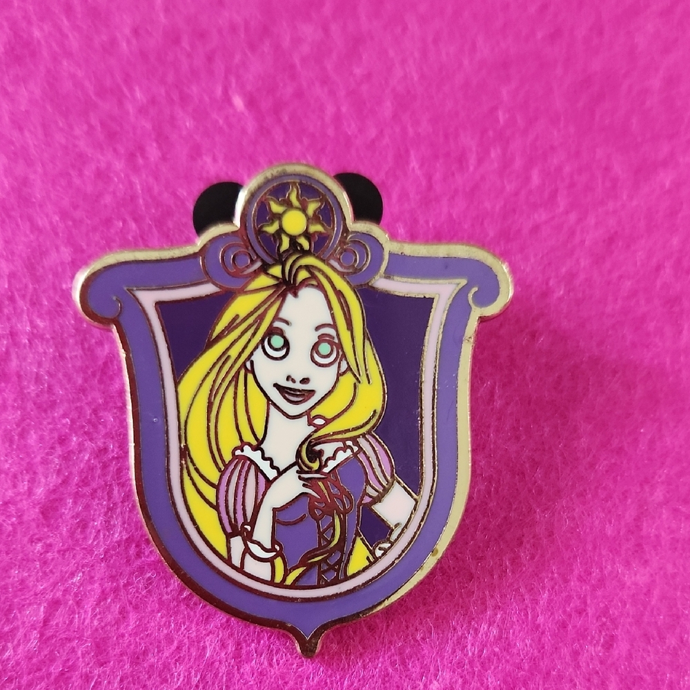 Disney Gold Mickey Shield Enamel Pin